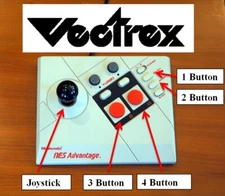 Nintendo NES Advantage Modded Controller Joystick Control Panel for Vectrex Mod