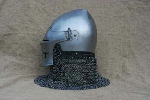 Bascinet Griffon Helm mit Kettenhemd Rüstung Barbut Helm - Bild 2 von 4