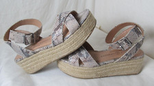 Chinese Laundry Zala Yuma Snake Print Ankle Strap Wedge Sandals Size 6 D 2