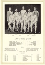 1926 Cornell University Cornellian 1925 Tennis Team Group Photo Page