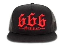 NEW Red Devil 666 TRUCKER HAT BLACK/RED #ETC-999-BLK-BLK-BLK-RED LIMITED