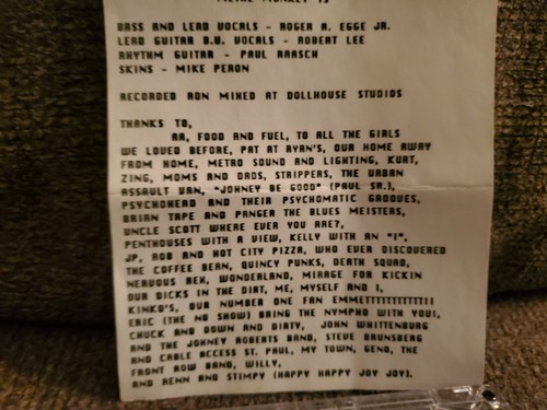 METAL MONKEY Unsacred in Every Form CASSETTE TAPE RARE PRIVATE LOCAL METAL - Picture 2 of 3