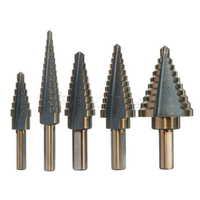 3/5pc Step Drill Bit Hss Multiple Hole Sizes Conical Perforator Hole Cutter Tool