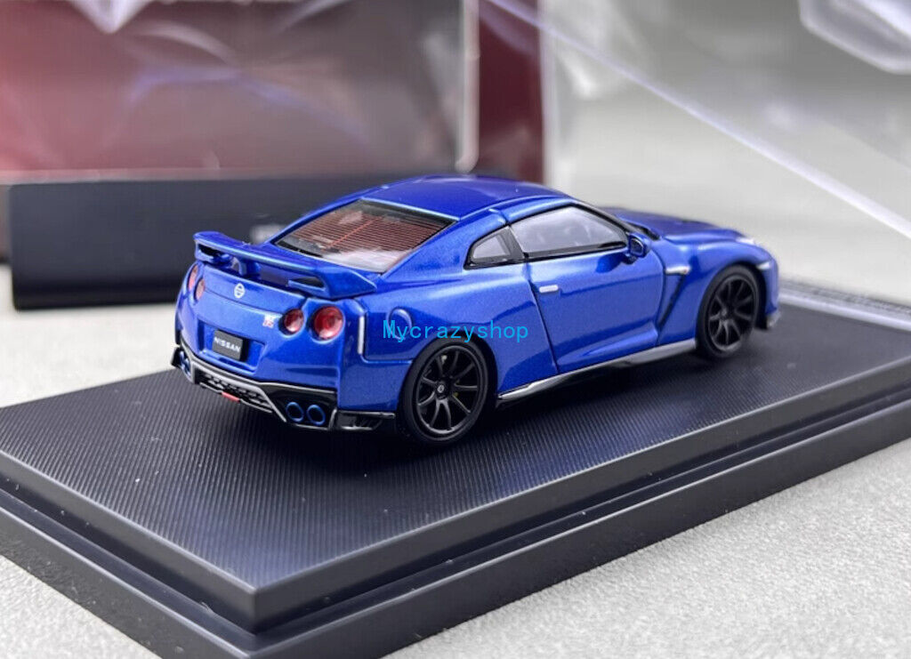 CR MH 1:64 Blue JDM Skyline GTR R35 Nismo Sports Model Diecast
