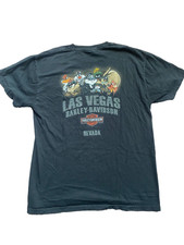 Harley Davidson Looney Tunes T Shirt Large 2015 Bugs Bunny Marvin LAS VEGAS