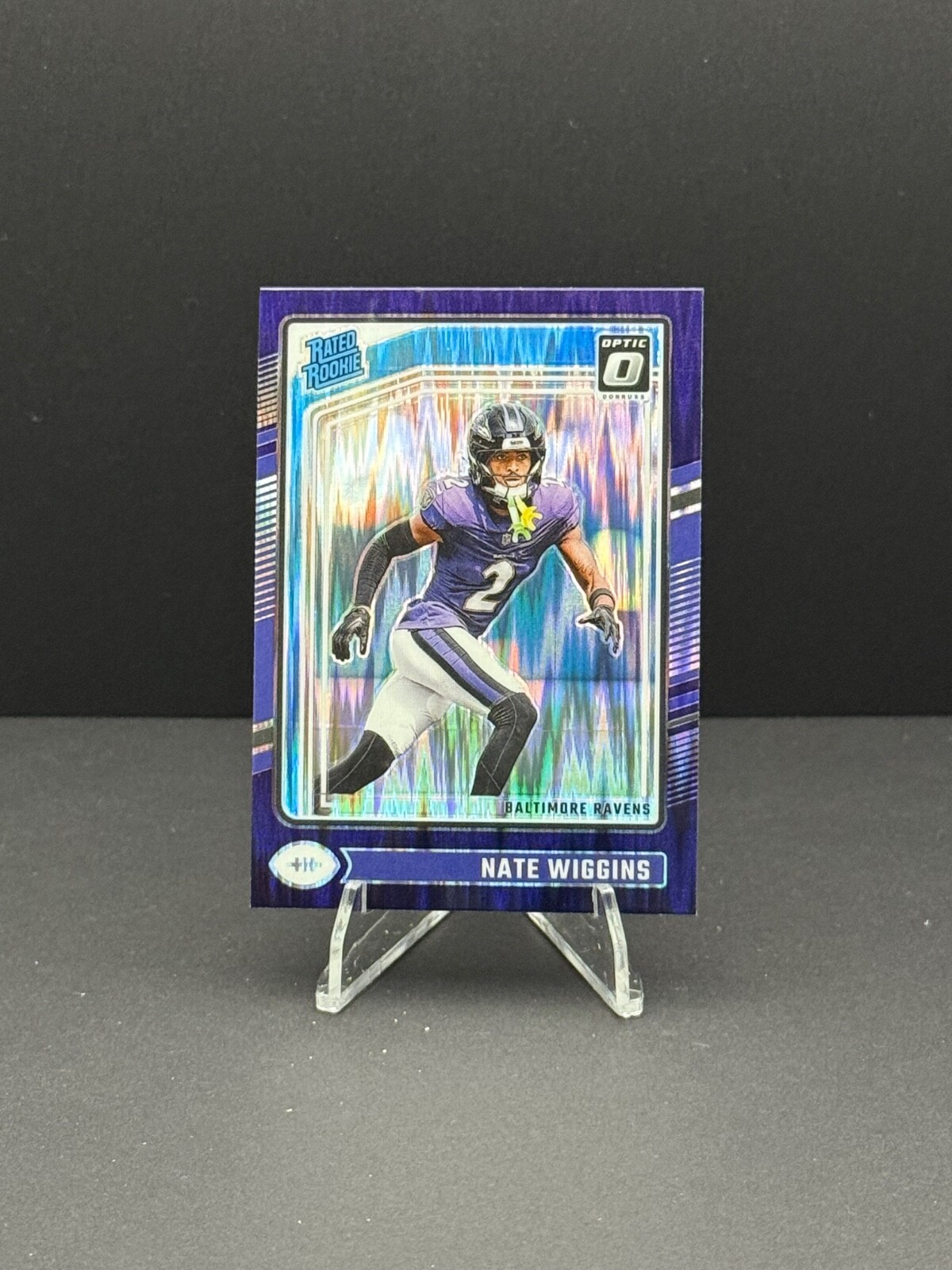 2024 Donruss Optic - Rated Rookie Nate Wiggins #281 Purple Shock Prizm (RC)