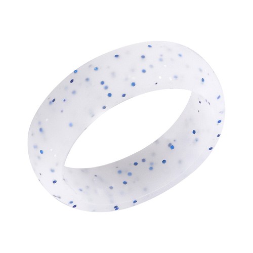 Damen Glitzer Silikon Ehering Gummiband modern robust bequem 4-10 - Bild 12 von 13