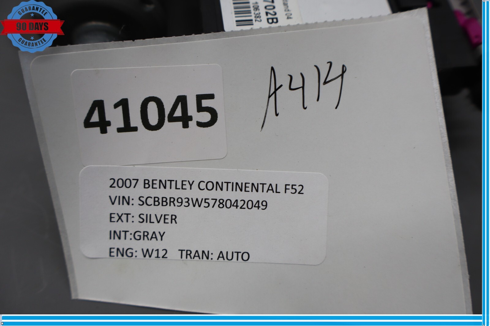 06-12 Bentley Continental Front Right Side Door Window Regulator Motor Oem