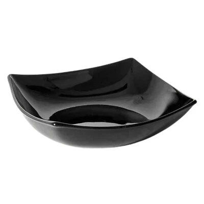 Soup Plate Luminarc Quadrato Black 20cm Tempered Glass Microwave Dishwasher Safe