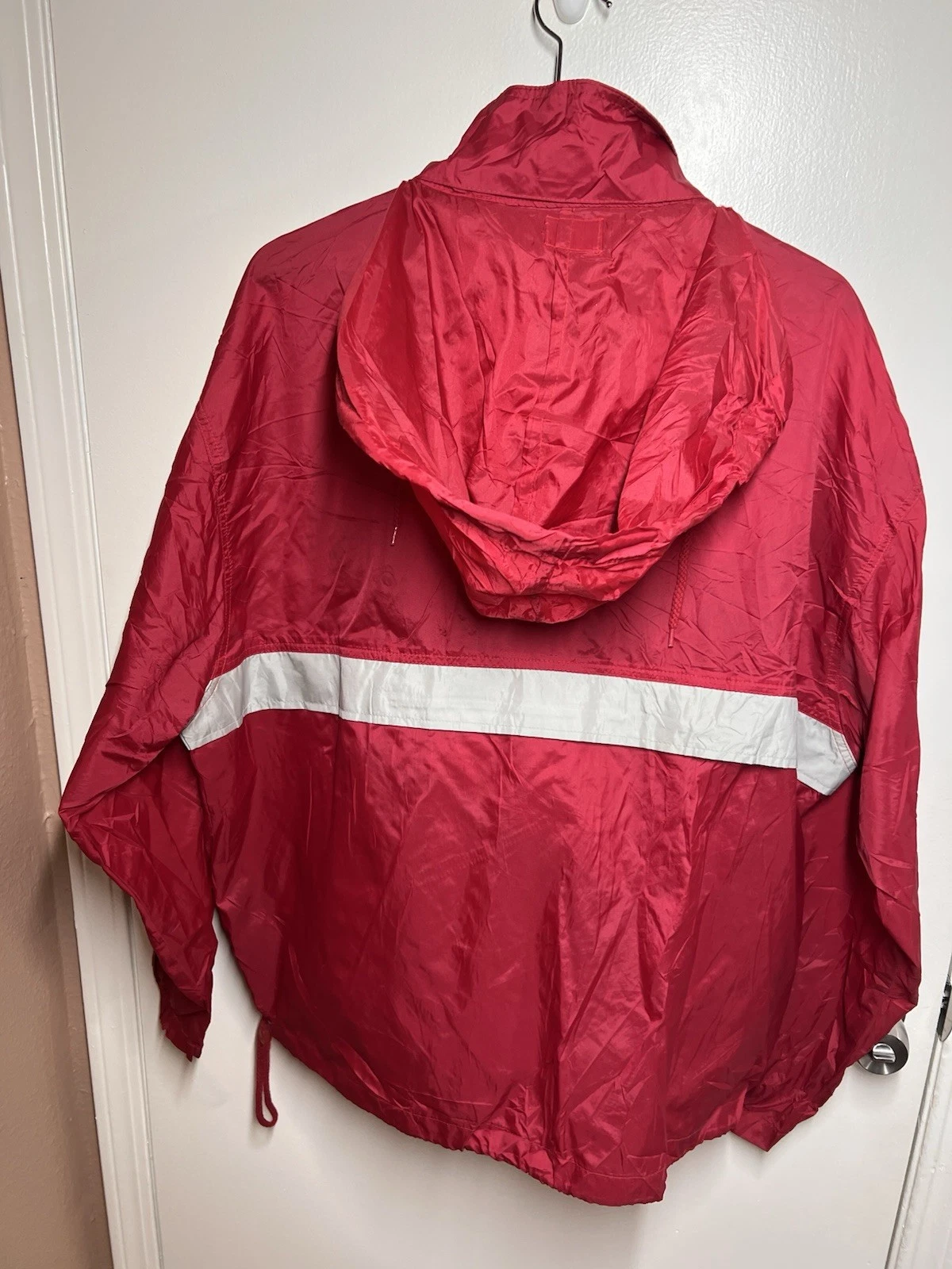Vintage King Louie Cornell University Red Nylon Anorak Pullover Jacket XL image 2
