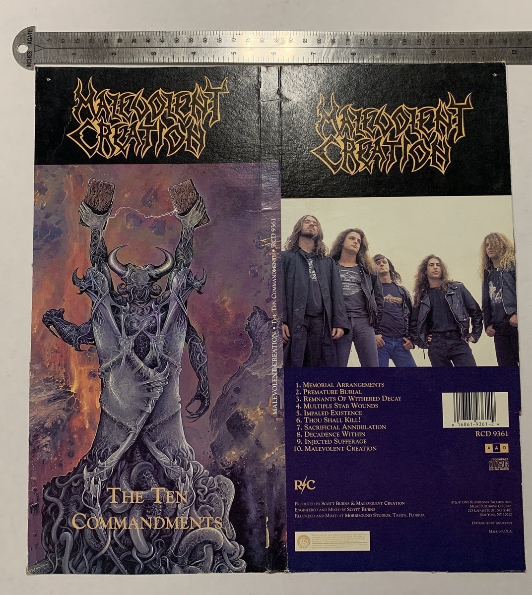 Malevolent Creation - The Ten Commandments CD Longbox Wall Art