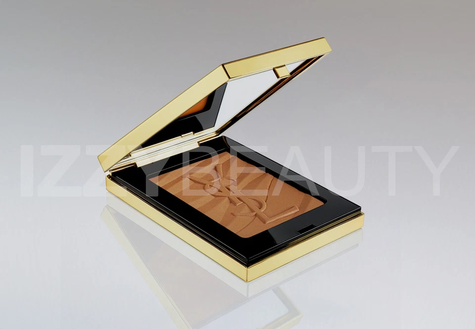 YSL Les Sahariennes Piedras Bronceadoras Coleccionista Nº2 Ópalo de Fuego Cubierta de Cuero Verde Foto 2 de 2