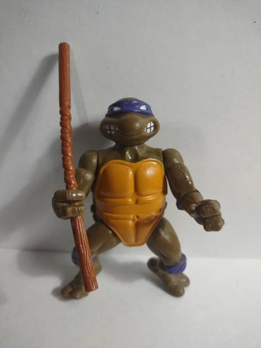 Vintage 1988 TMNT Donatello W/ Original Staff Bow Not Complete