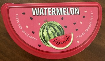 Snip Watermelon Shaped Plastic Food Storage Container Red Green