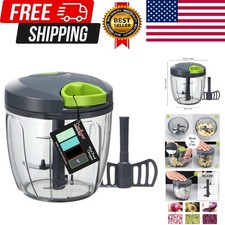 Manual Food Chopper Vegetable Cutter, Hand String Vegetable Chopper Onions Cu...
