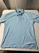 IZOD Saltwater Light Blue Large Short Sleeve Cotton Blend Golf /Polo Shirt