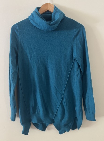 Karen Millen Wool Cashmere Blend Knit Turtleneck Jumper Size S