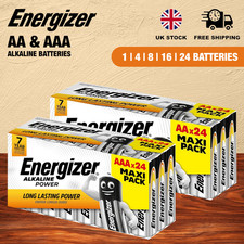Energizer AA AAA Batteries Alkaline Power Maxi LR6 LR03 MN1500 LONGEST EXPIRY UK