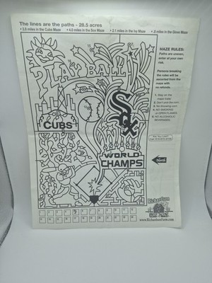 Richardson Adventure Farm 2006 Corn Maze Map Spring Grove, IL 60081 - RARE