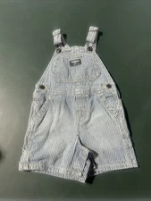 Vintage Oshkosh B'gosh railroad stripe overalls Sz 18 Months Excellent