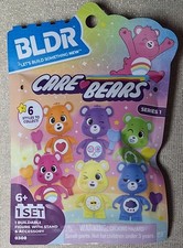 6 Unopened BLDR Care Bears Series 1 Buildable Figure W/Stand Accessory- New