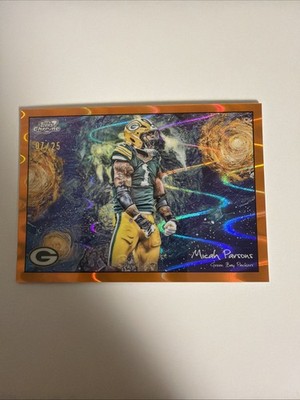 2025 Topps Cosmic Chrome Micah Parsons Stars in the Night Orange Wave /25