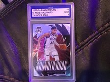 2023-24 Panini Mosaic G. Antetokounmpo Thunder Road #6 TCGS 9