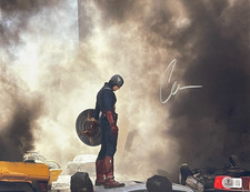 Chris Evans Signed 11x14 Photo Captain America Marvel Autograph Beckett LOA
