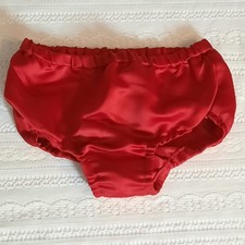 Christmas Red Baby Bloomers, Satin Diaper Cover, Childrens Place, EUC, 24 Months