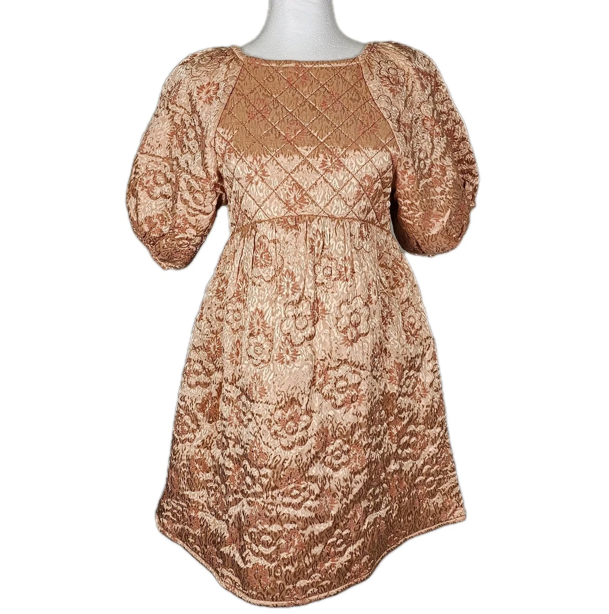 green emerald velvet dress DREAM Amour Jacquard Mini Dress – Sister Jane main image 1
