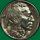 1936-S Buffalo Nickel Choice Almost Uncirculated AU+ Coin, Light Cleaning #39841
