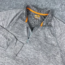 Orvis Shirt Mens Medium Gray First Frost Thermal 1/4 Zip Long Sleeve Base Layer