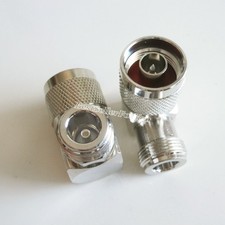 5X N Male plug to N Female jack Connector right angle 90  L Type RF Adapter
