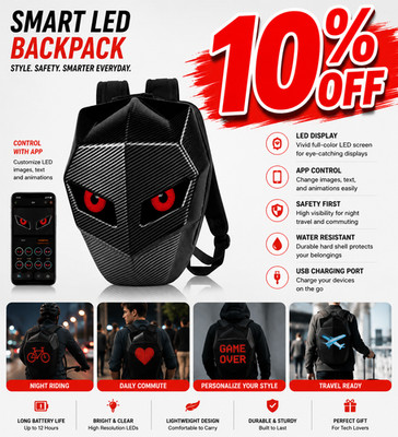 Motorcycle Backpack , LED Backpack With Carbon Fiber batman