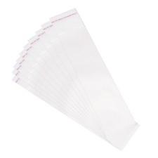 100Pcs Clear Cello Bags 2-1/4"x9-3/4" Plastic Self Sealing OPP Treat Bags Clear