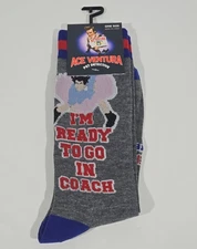 New Ace Ventura Pet Detective Crew Socks Fits Shoe Size US 7-12 NWT