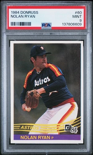 137806609 Nolan Ryan 1984 Donruss #60 UER PSA 9