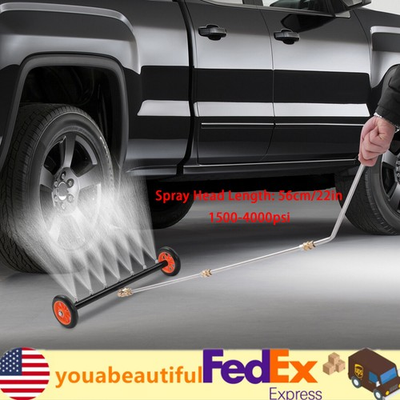 #ad 22quot; Pressure Power Washer Surface Cleaner Undercarriage Water Broom 4000PSI $33.72