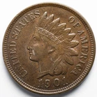 1901 Indian Head Penny Cent Almost Uncirculated (AU)