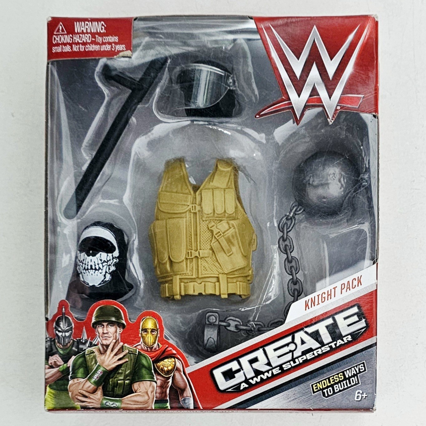 RARE MISPRINT Create A WWE Superstar CRIME FIGHTER PACK with KNIGHT Misprint NEW