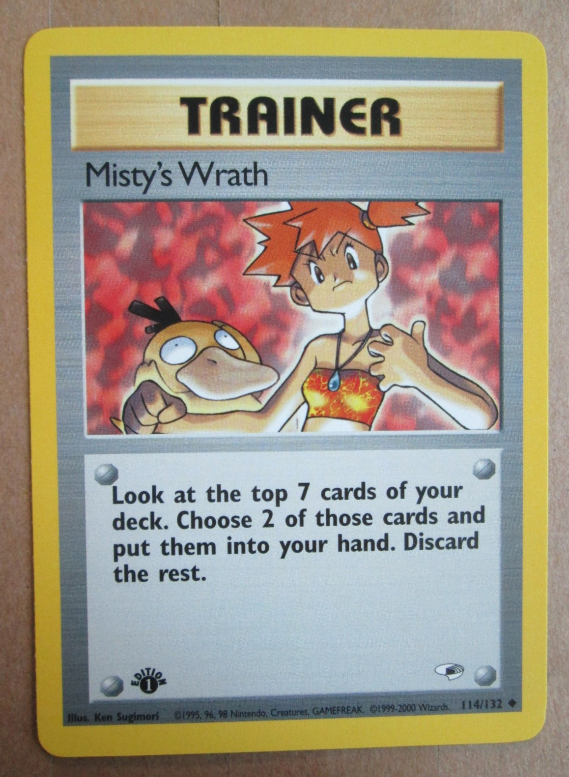 Misty's Wrath - 114/132 - Uncommon WOTC TCG—Gym Heroes Pokemon Card