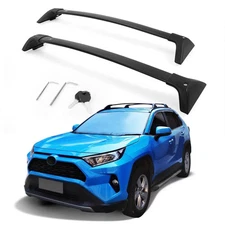 Roof Rack Cross Bars for Toyota RAV4 2019-2025, Anti-Theft, Black Aluminum