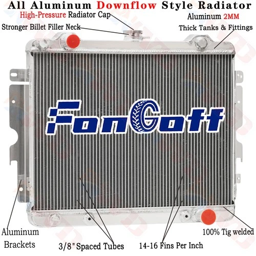 3 Row Radiator For 1974-76 Dodge Dart/Plymouth Duster/ 1976-79 Chrysler Valiant
