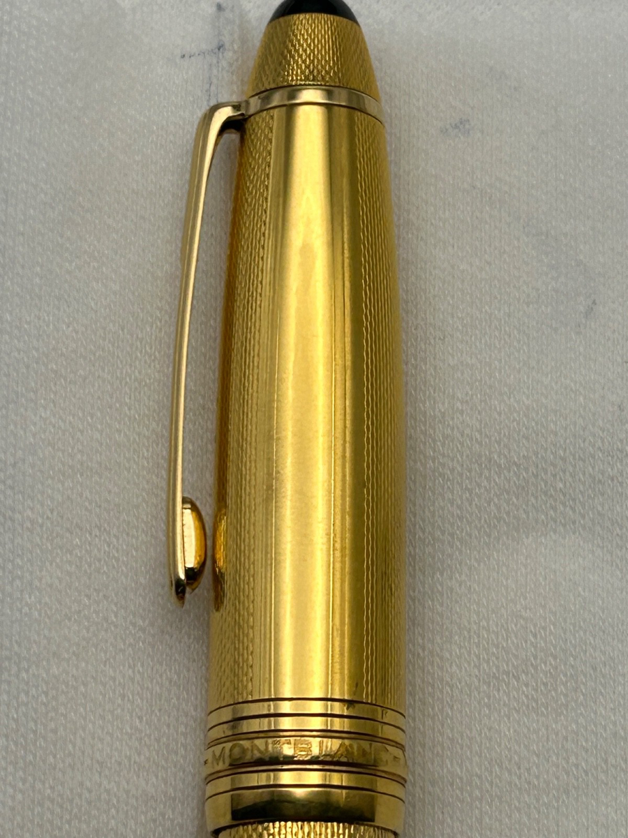 Gold Montblanc Solitaire Gold Plated 146 FP, 18K F Nib-Exc