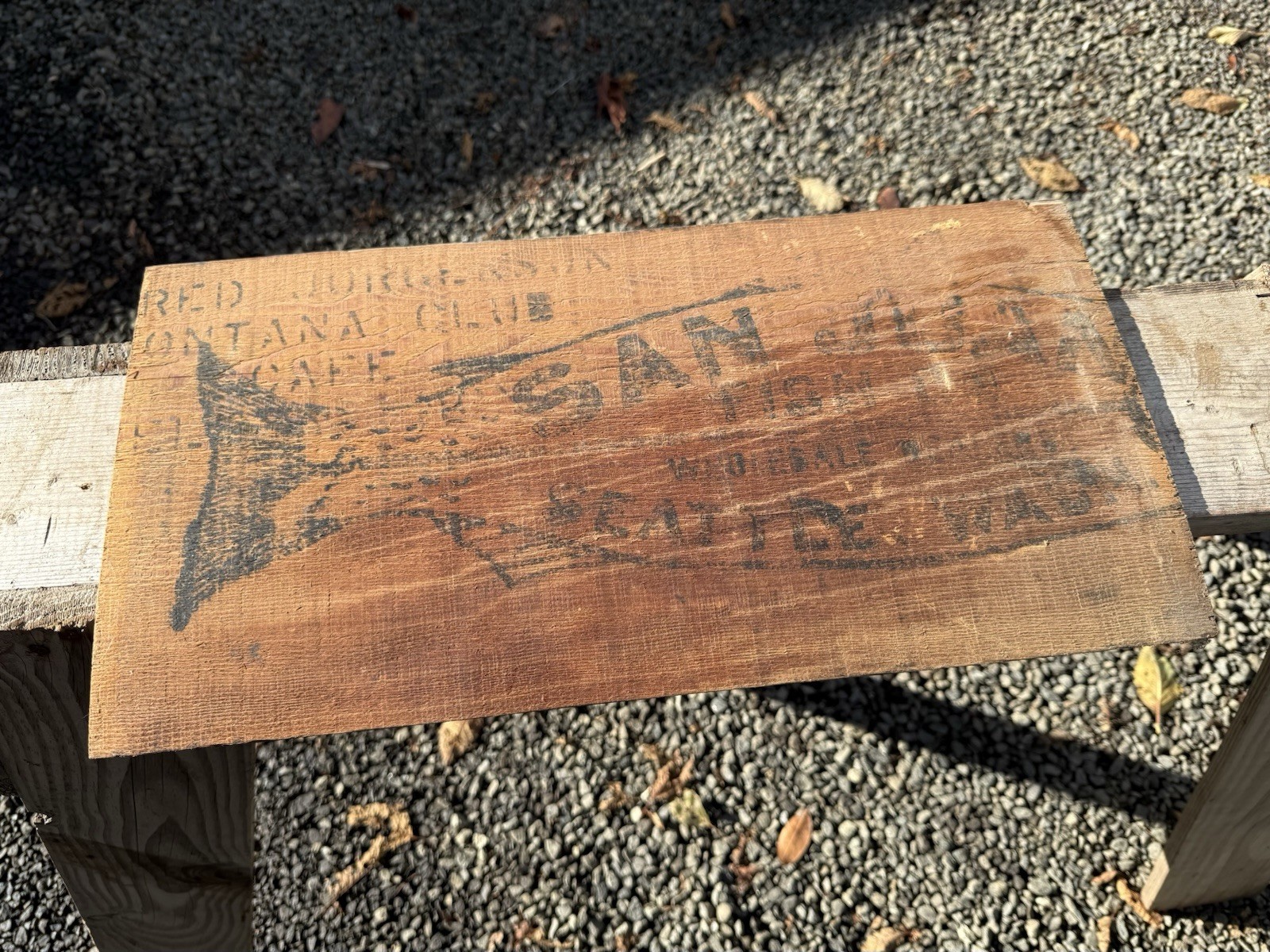 Vintage Seattle fish crate  San Juan Fish Co Sign