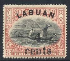 North Borneo Labuan 1904 4c on 8c SG131 Mint Cat &pound;25