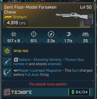 Borderlands 4   Legendary Guns   Chaos Shotgun Twitch Drop   Lvl 50   PS PC XB