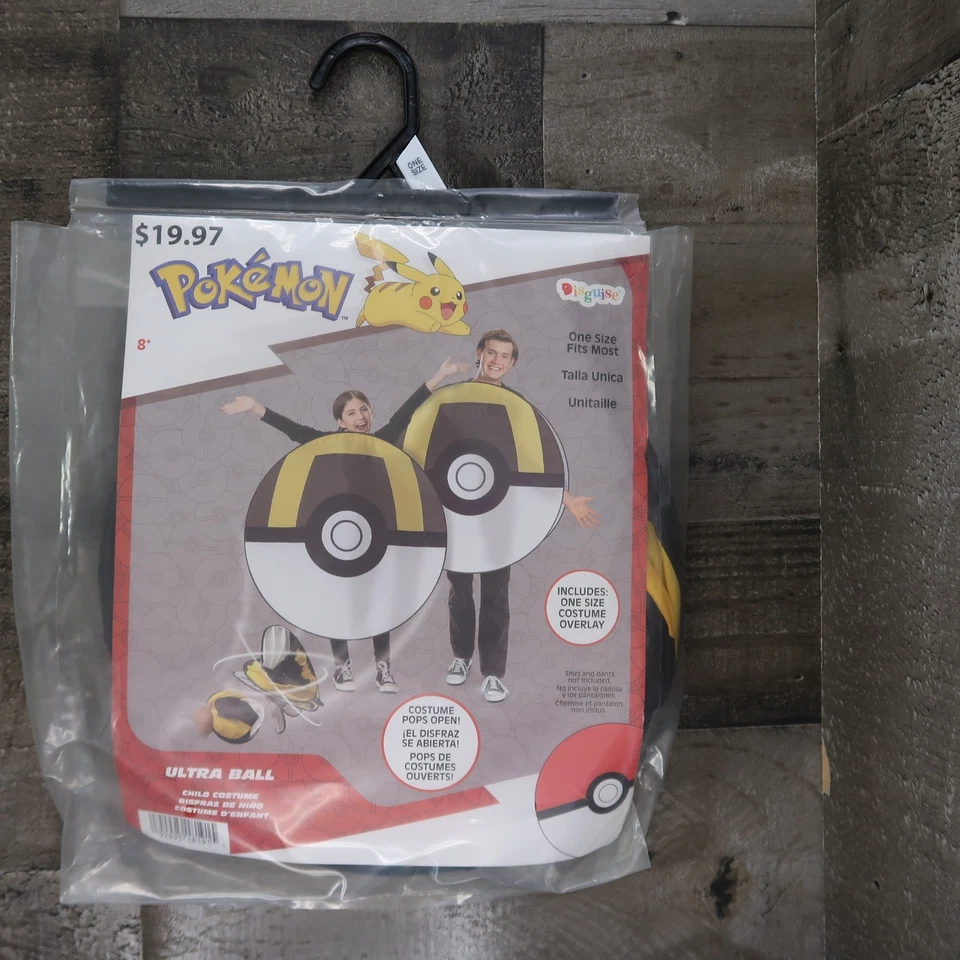 Pokemon Poke Ball Ultra Ball Pop-Out Costume Child 8+ NWT Halloween Cosplay - Imagem 2 de 4