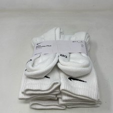 Nike Everyday Plus Dri-FIT Crew Socks White L M 8-12 5 Pairs