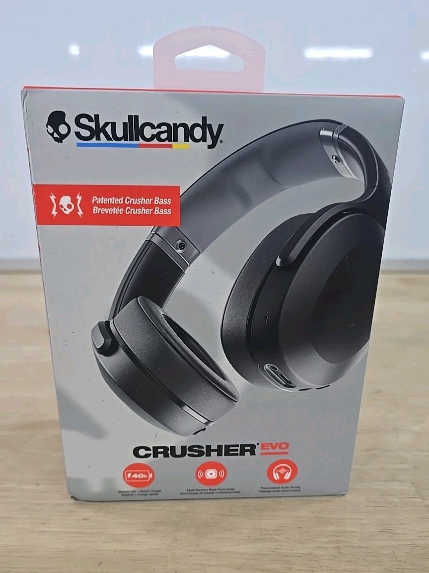 Skullcandy Crusher Evo Wireless Over-Ear Headset - True Black